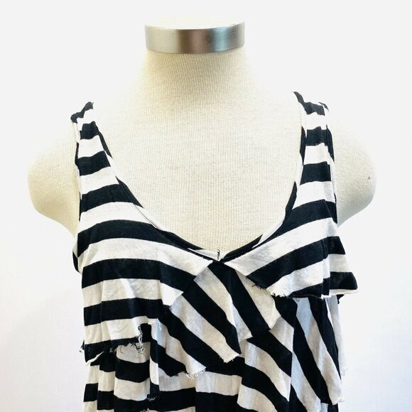 CASLON Women Sleeveless Pullover Black/White Striped Casual Shirt Top Sz Small - Picture 2 of 12
